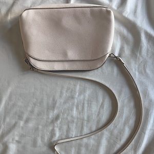 FREE W any PURCHASE // Forever 21 White Faux Leather Purse Shoulder Gold